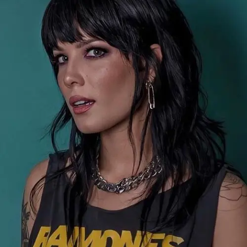 Halsey wolf cut