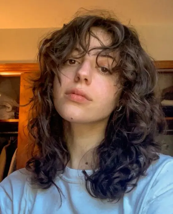 Wolf Cut on Frizzy Hair