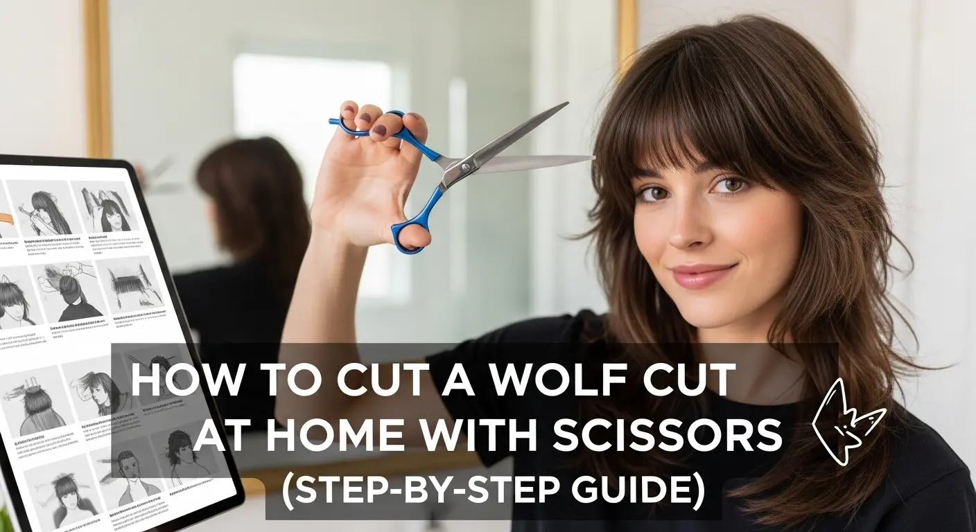 How to Cut a Wolf Cut at Home with Scissors (Step-by-Step Guide)