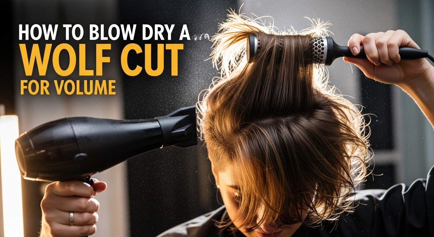 How to Blow Dry a Wolf Cut for Volume